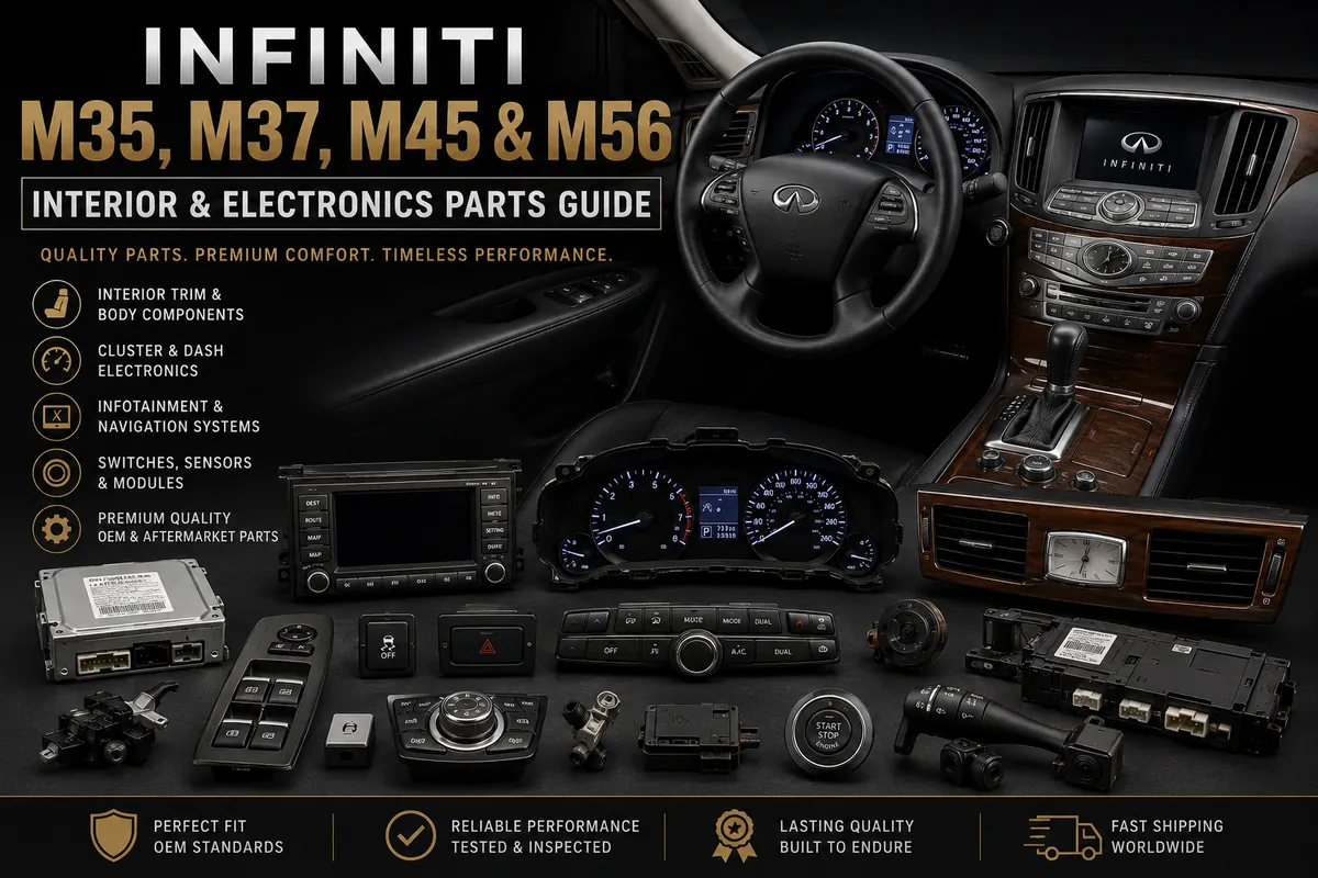 Infiniti M35, M37, M45 & M56 Interior and Electronics Parts Guide